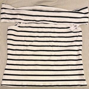 Old navy xxl tall Striped Off-Shoulder Top